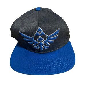 Legend Of Zelda Skyward Sword Snapback Hat Adjustable Blue & Gray Embroidered